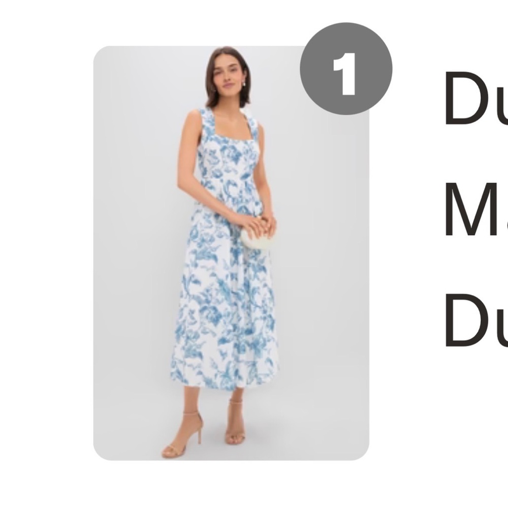 Hyacinth House - dusty blue floral maizie maxi dress